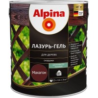 Alpina Lasur-Gel лазур-гель для деревини шовковисто-матова махагон (2,5 л)